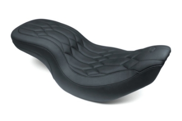 Picture of Mustang 14-21 Indian Chieftain,Chief,Roadmaster,Vt Wide Tripper 1PC Seat w-Diamond Stitch - Black