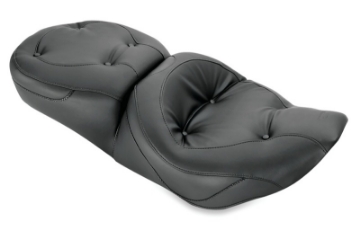 Picture of Mustang 97-07 Harley Road King, 06-07 Road Glide, 00-05 Eagle Touring 1PC Seat Regal - Black