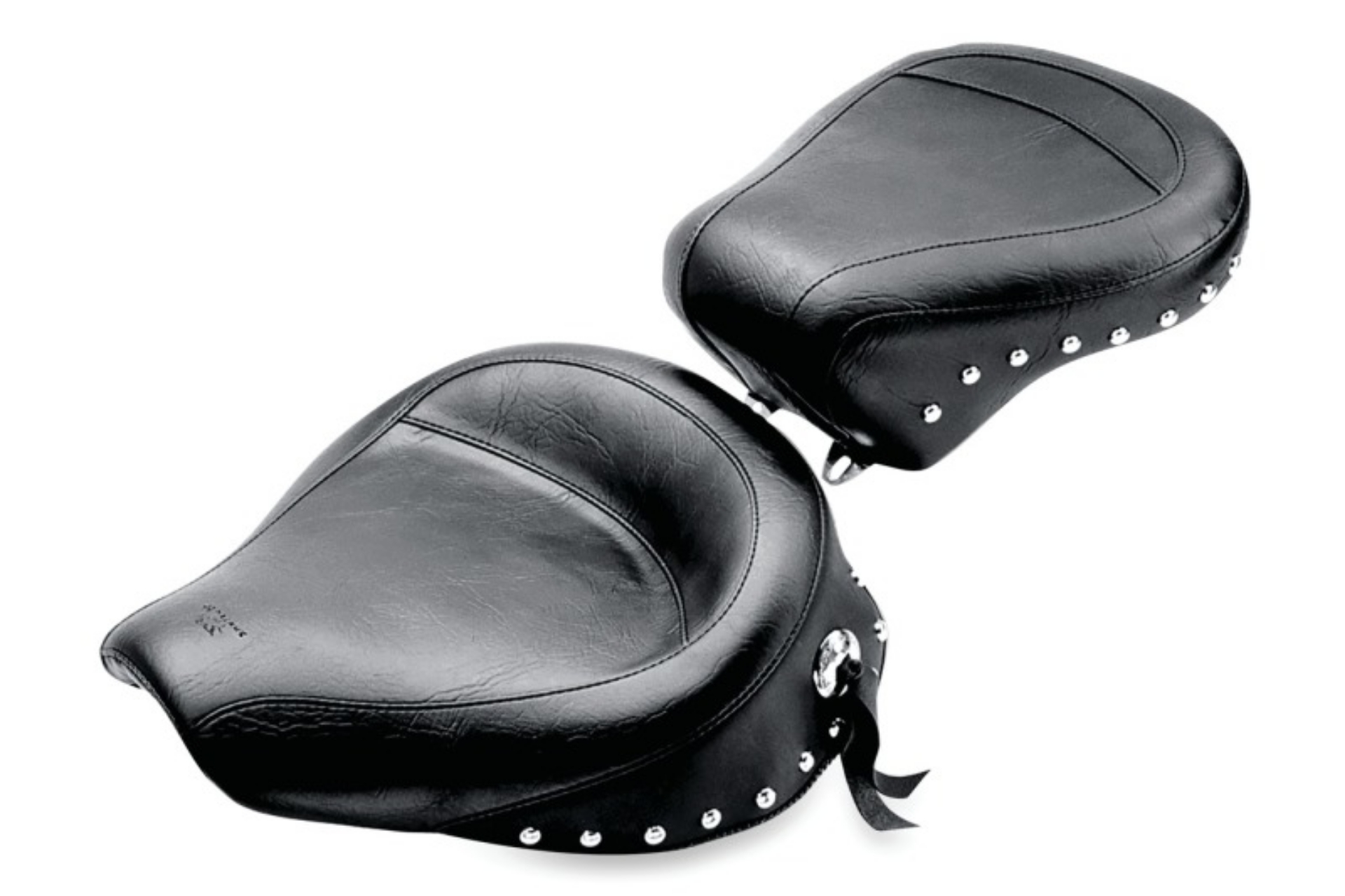 Picture of Mustang 91-05 Harley Dyna Wide Touring Passenger Seat w-Studs - Black
