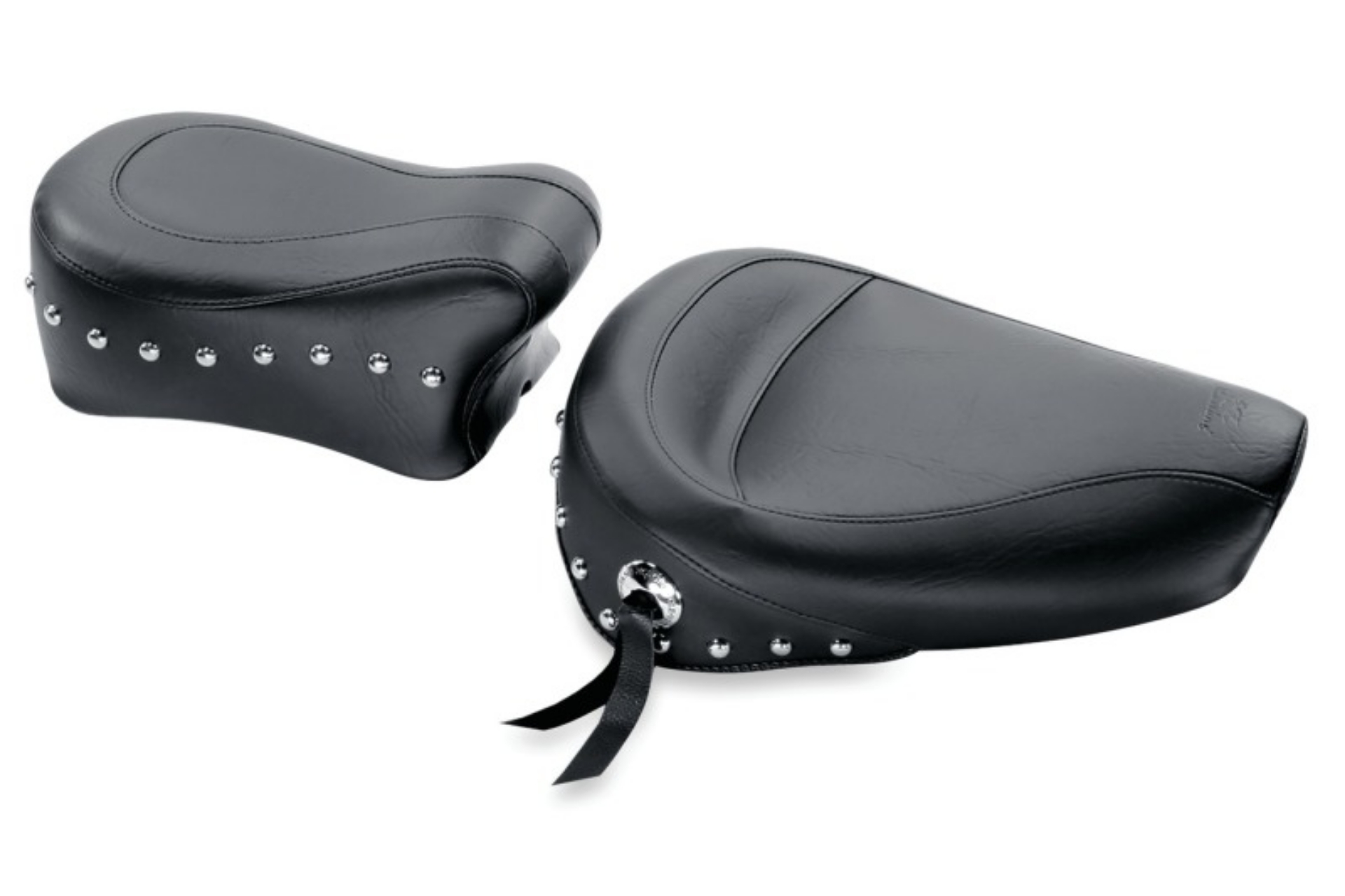 Picture of Mustang 82-03 Harley Sportster Standard Touring Passenger Seat w-Studs - Black