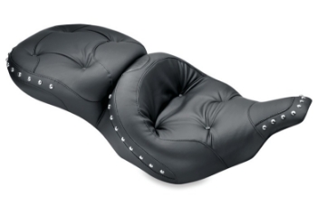 Picture of Mustang 97-07 Harley Electra Glide, Rd Glide Wide Touring Regal 1PC Seat w-Studs - Black