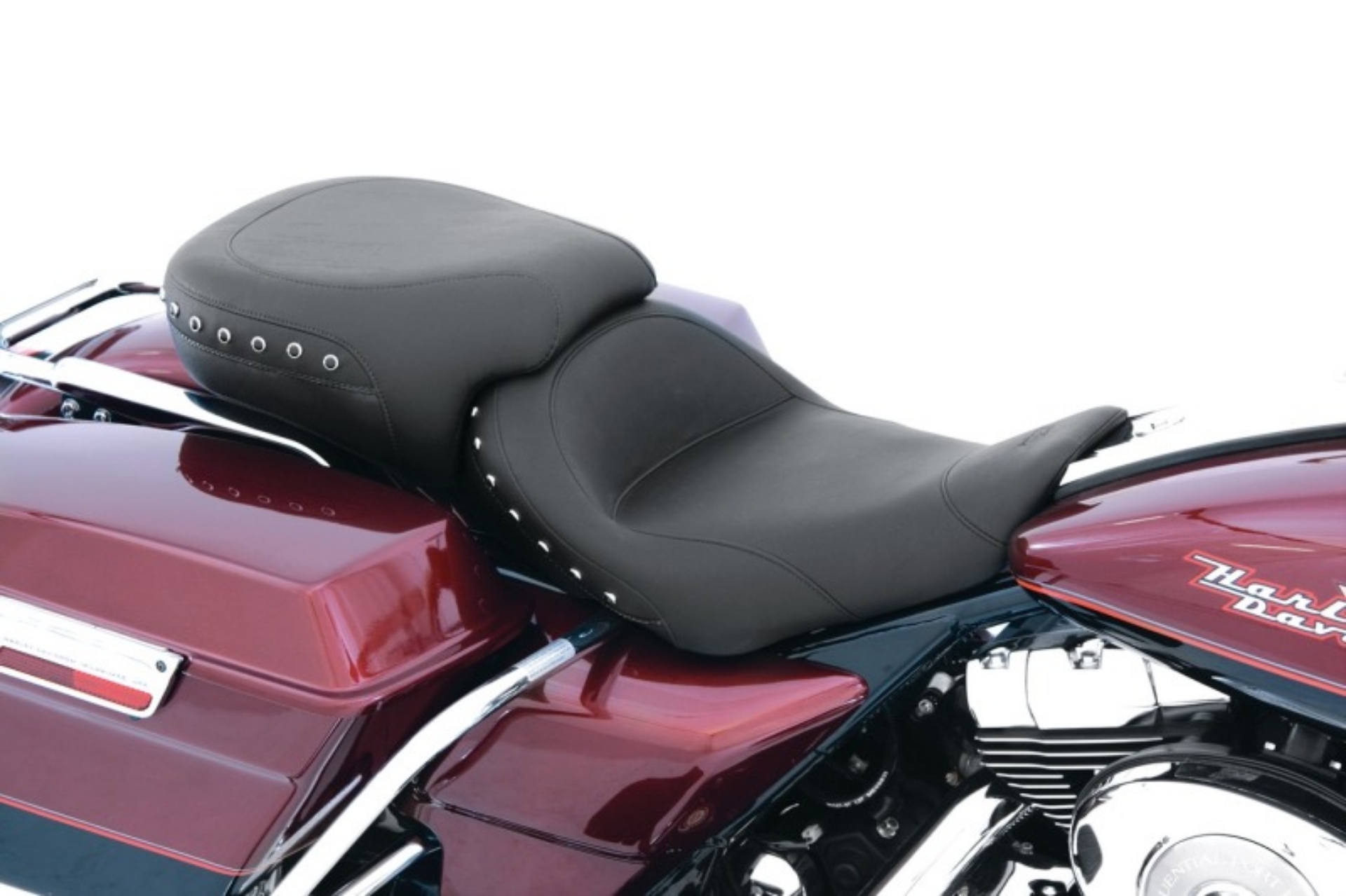 Picture of Mustang 97-07 Harley Rd King,06-07 Str Glide,00-05 Eagle Tripper Passenger Seat w-Studs - Black