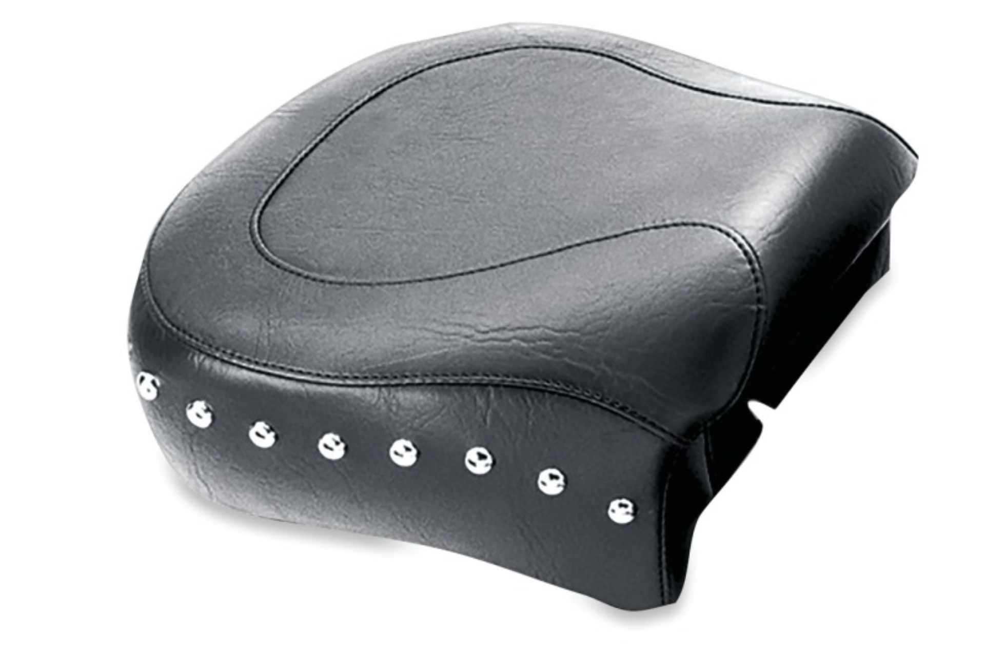 Picture of Mustang 82-03 Harley Sportster Wide Touring Passenger Seat w-Studs - Black
