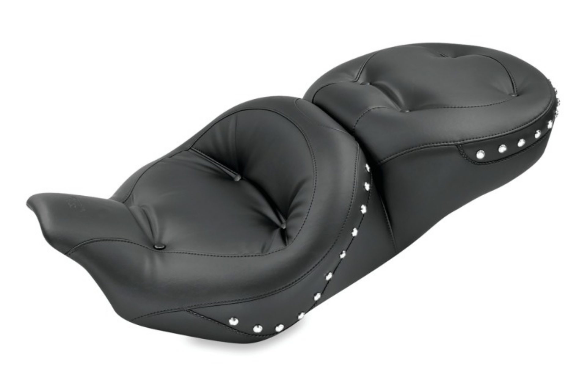 Picture of Mustang 08-21 Harley Electra Glide,Rd Glide,Rd King,Street Glide Std Tour 1PC Seat w-Studs - Black