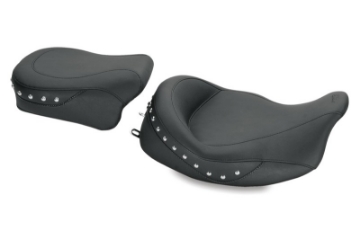Picture of Mustang 08-21 Harley Electra Glide Std,Rd Glide,Rd King,Str Glide Touring Solo Seat w-Studs - Black
