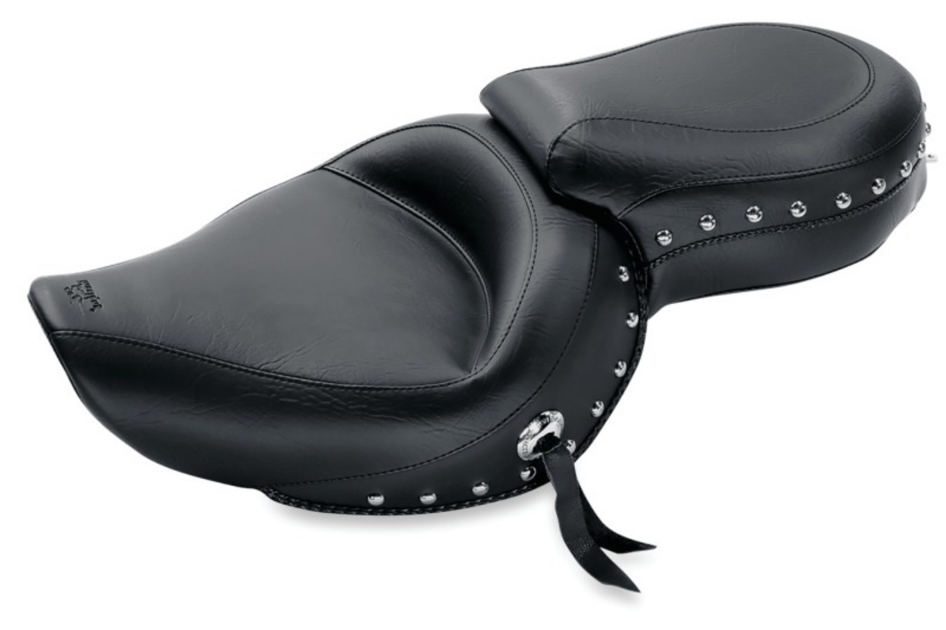 Picture of Mustang 04-21 Harley Sportster Wide Touring 1PC Seat w-Studs- Black
