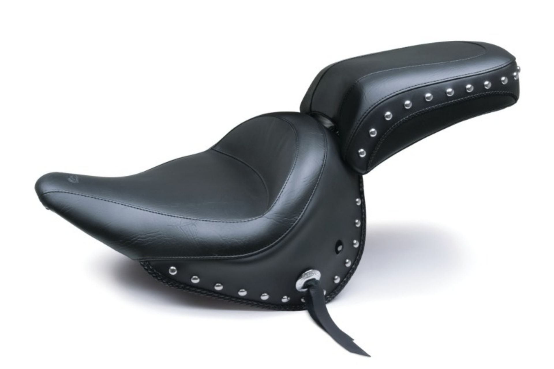 Picture of Mustang 05-17 Harley Deluxe With Standard Rack Wide Touring Solo Seat w-Studs - Black