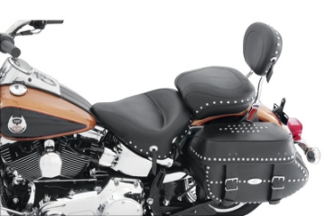 Picture of Mustang 06-17 Harley Softail Wide Tire 200mm Std Touring,Wide Touring Pass Seat w-Studs - Black