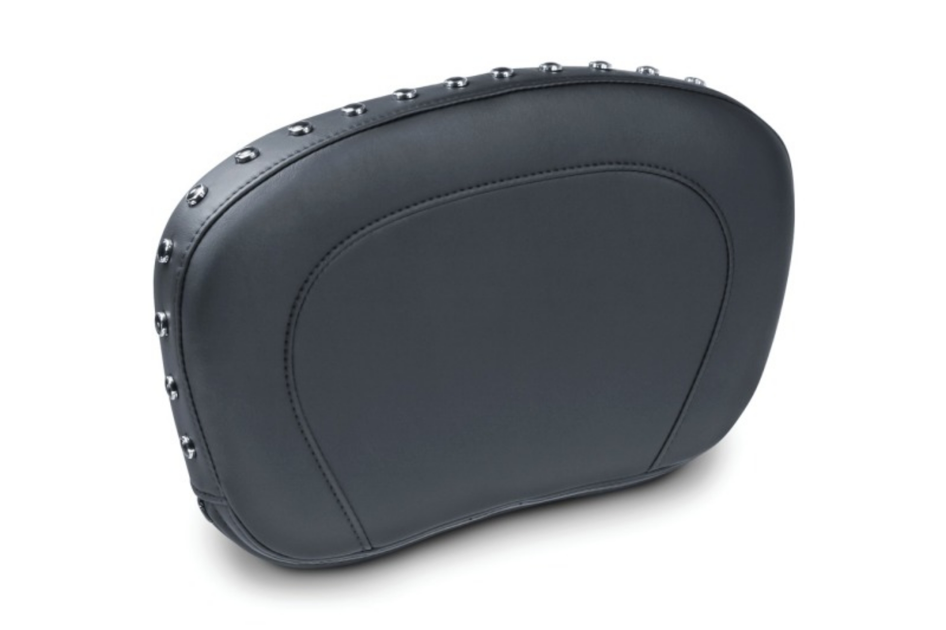 Picture of Mustang 97-21 Harley Touring Sissy Bar Pad w-Black Pearl Studs 14 inch x 9 inch - Black