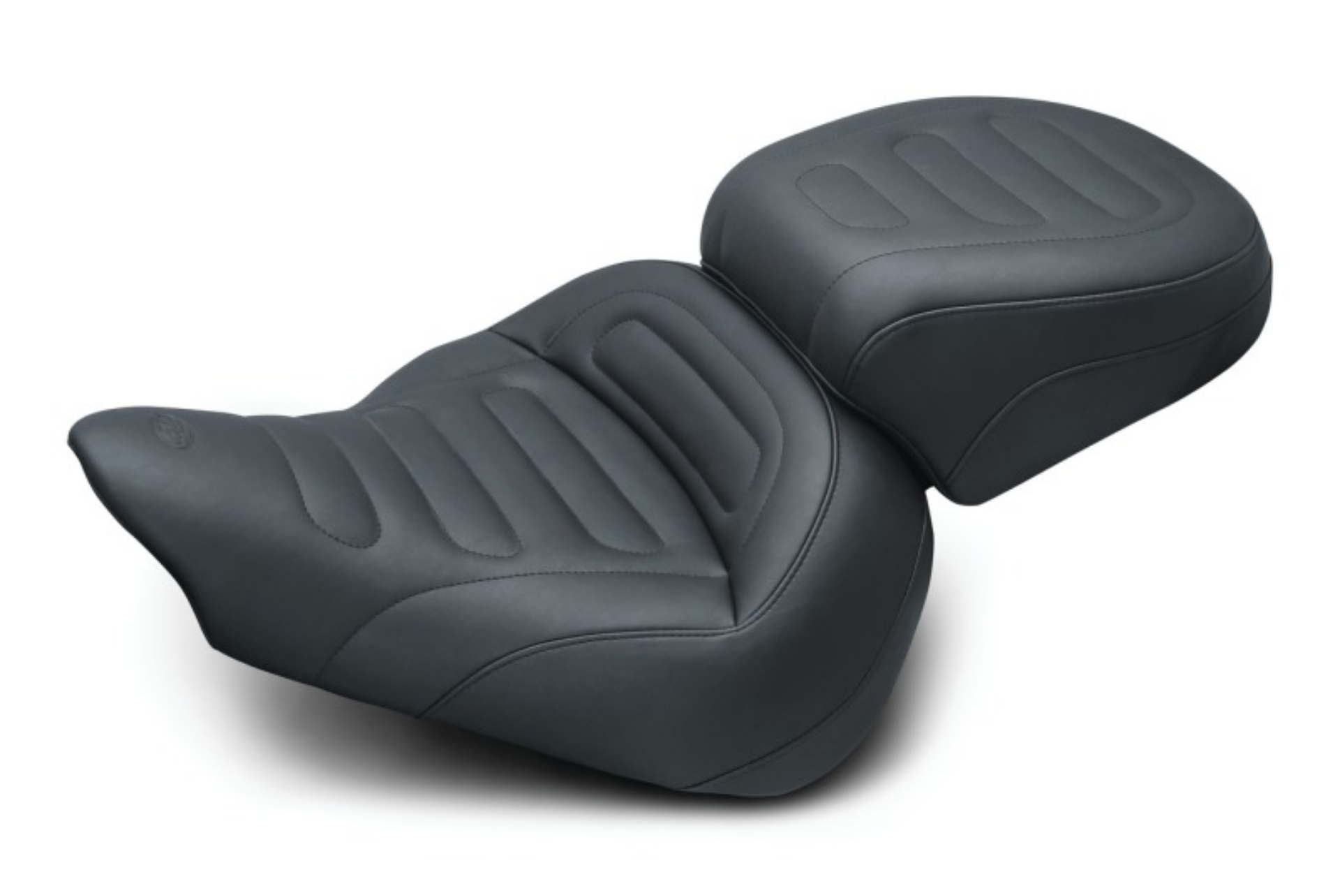 Picture of Mustang 13-17 Harley Softail Breakout Standard Touring Solo Seat Trapezoid - Black