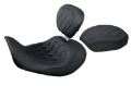 Picture of Mustang 06-17 Harley Dyna Wide Tripper Forward Passenger Seat Diamond Stitch - Black