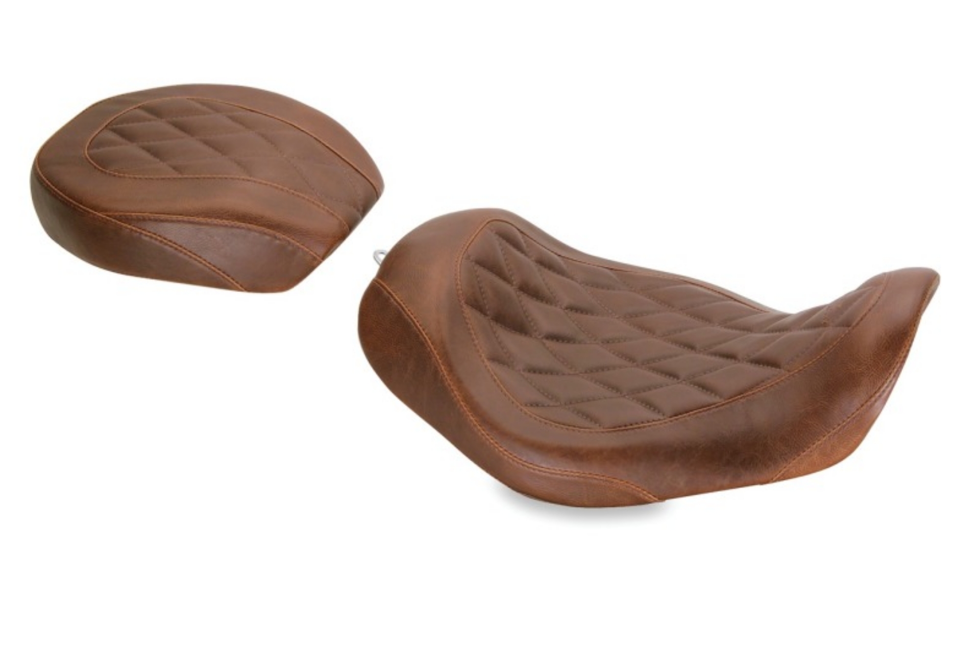 Picture of Mustang 06-17 Harley Dyna Wide Tripper Solo Seat Diamond Stitch - Distressed Brown