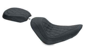 Picture of Mustang 06-17 Harley Softail Wide Tire 200mm Wide Tripper Solo Seat Diamond Stitch- Black