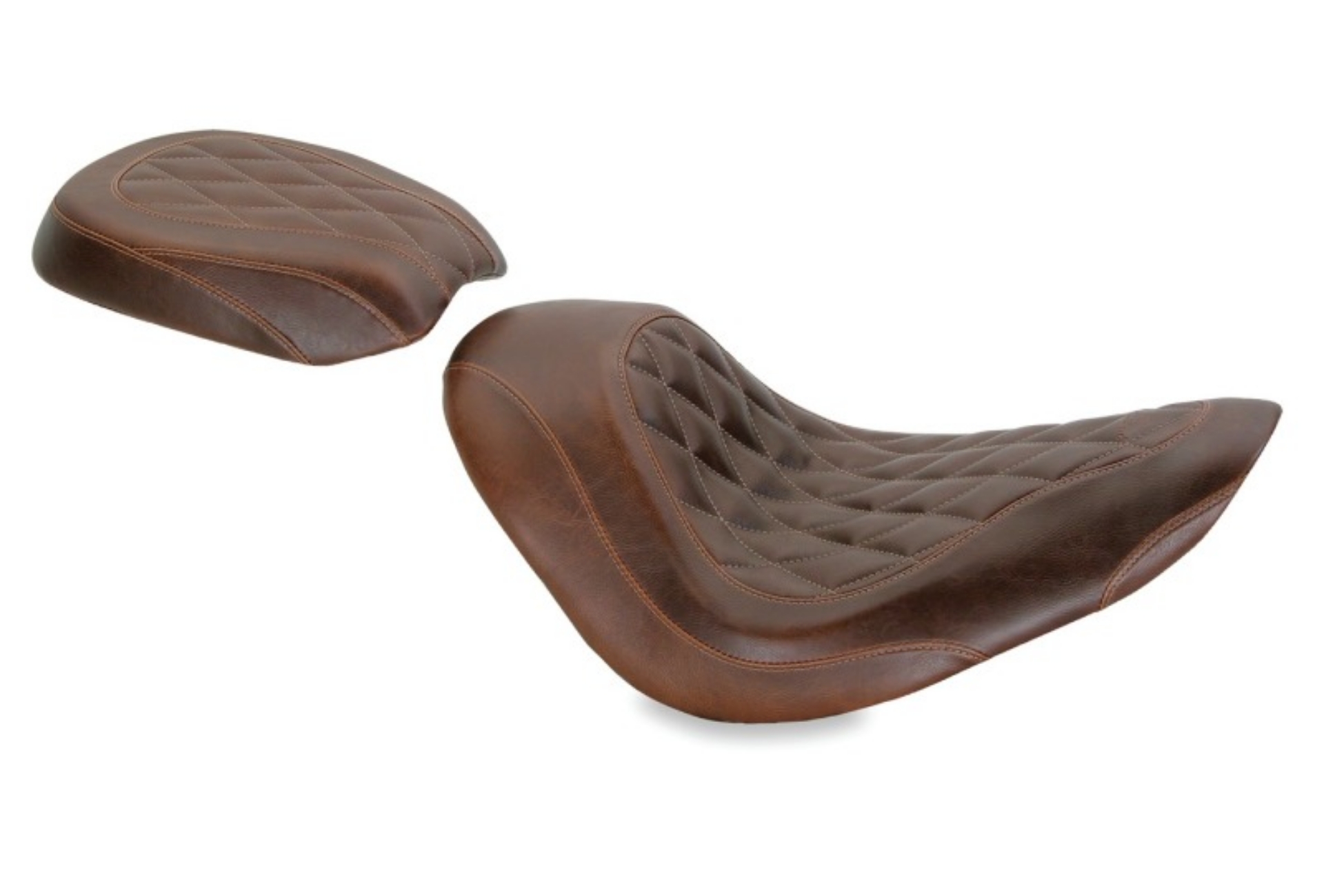 Picture of Mustang 06-17 Harley Softail Wide Tire 200mmWide Tripper Solo Seat - Distressed Brown