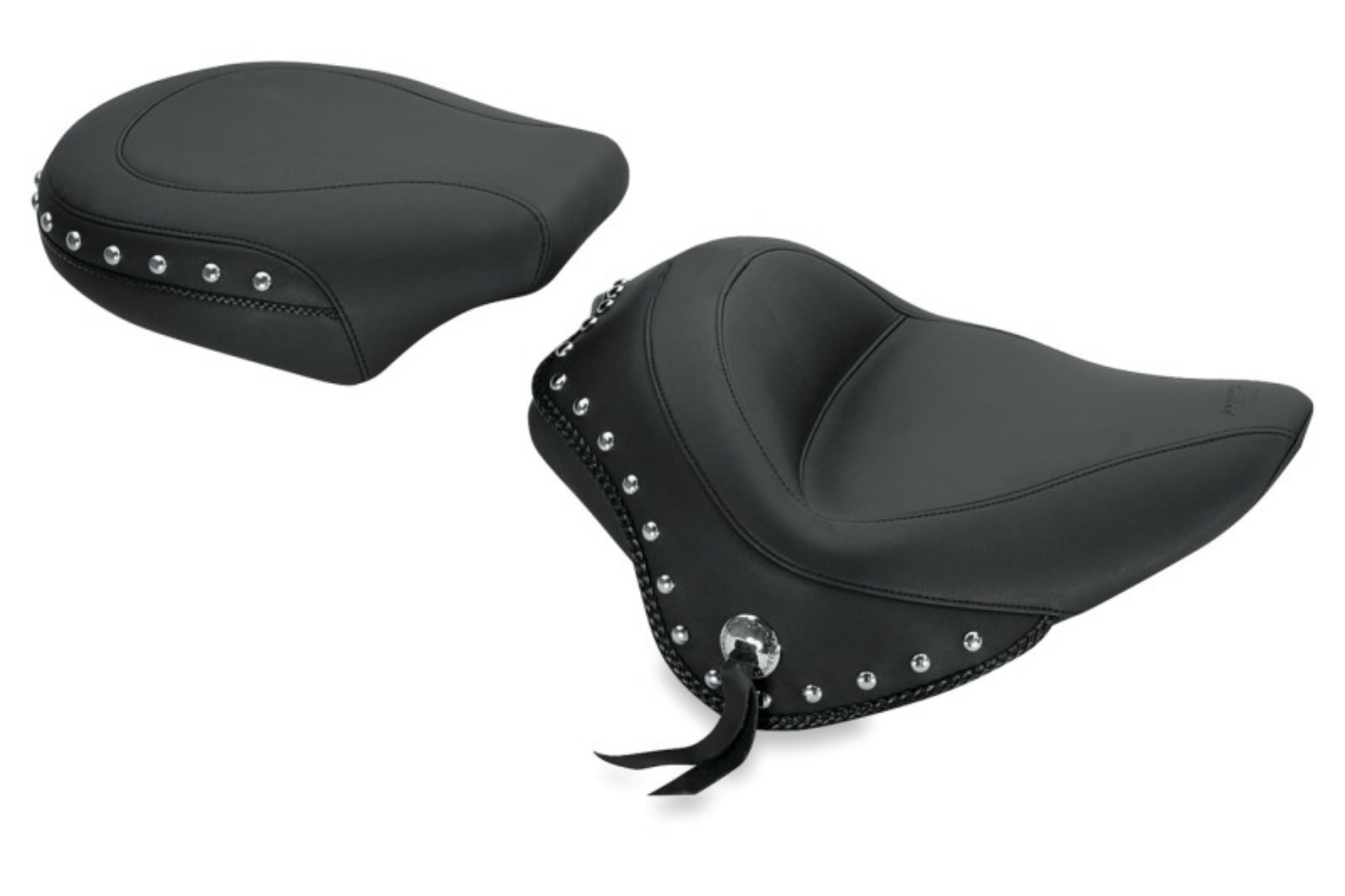 Picture of Mustang 11-13 Harley Blackline,12-17 Slim-Slim S Wide Stud Touring Passenger Seat w-Studs - Black