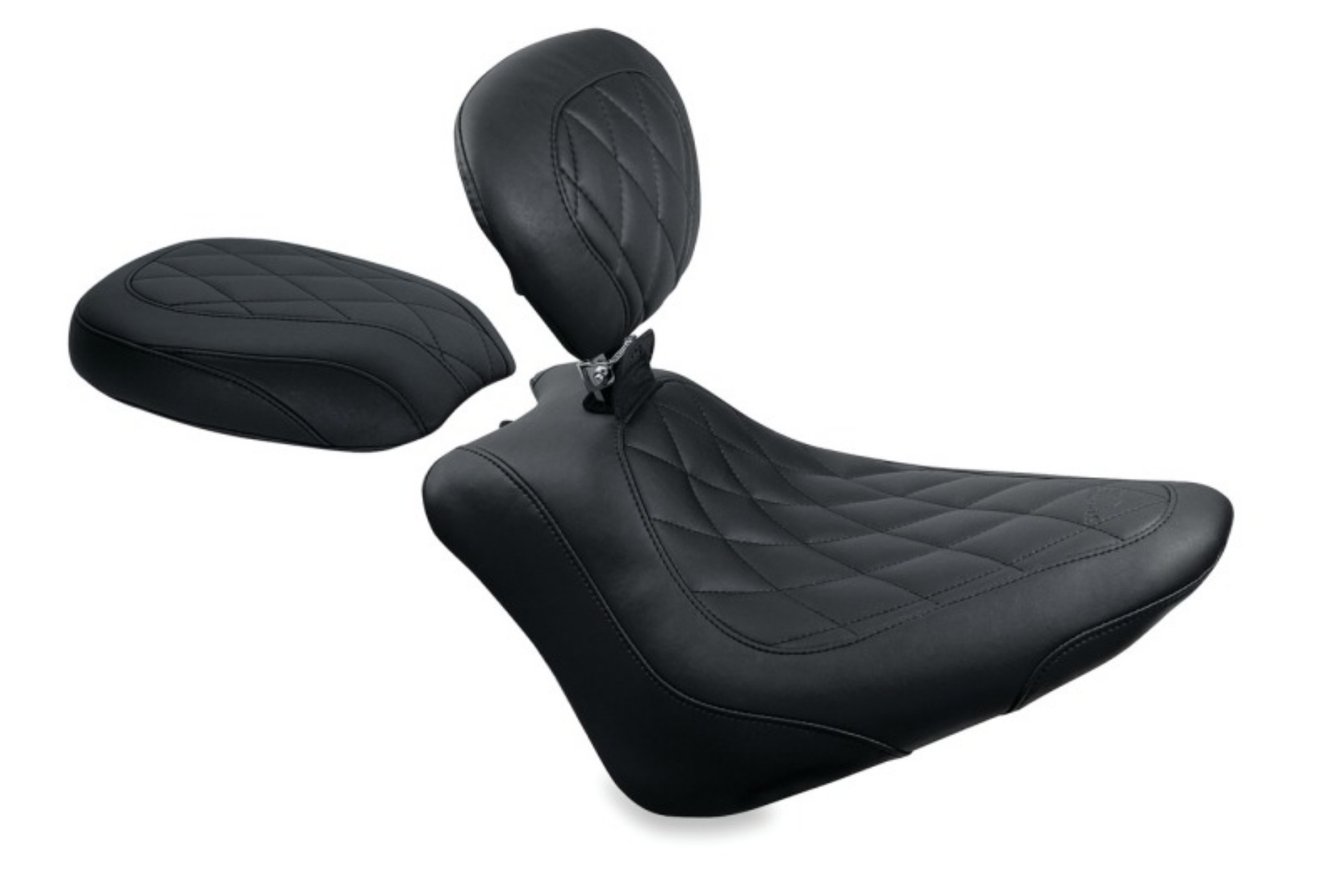Picture of Mustang 11-13 Harley Blackline, 12-17 Slim-Slim S Wide Tripper Passenger Seat Diamond Stitch - Blac
