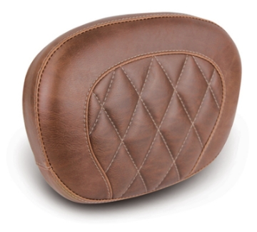 Picture of Mustang 97-23 Harley Touring Sissy Bar Pad 12 inch x 9 inch Diamond Stitch - Brown