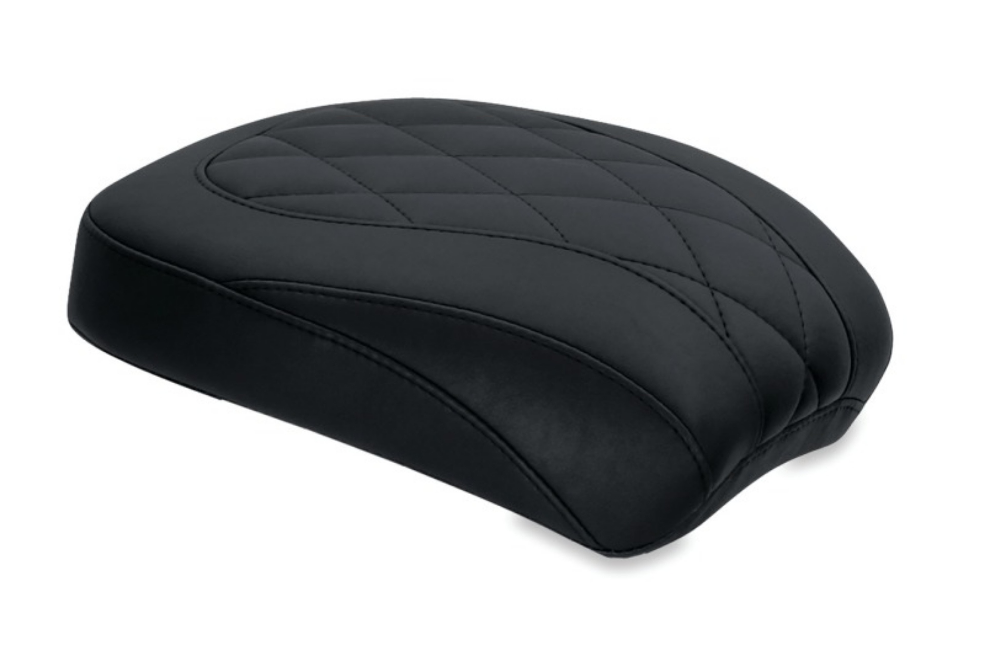 Picture of Mustang 00-15 Harley Softail Standard Rear Tire Wide Tripper Passenger Seat Diamond Stitch - Black
