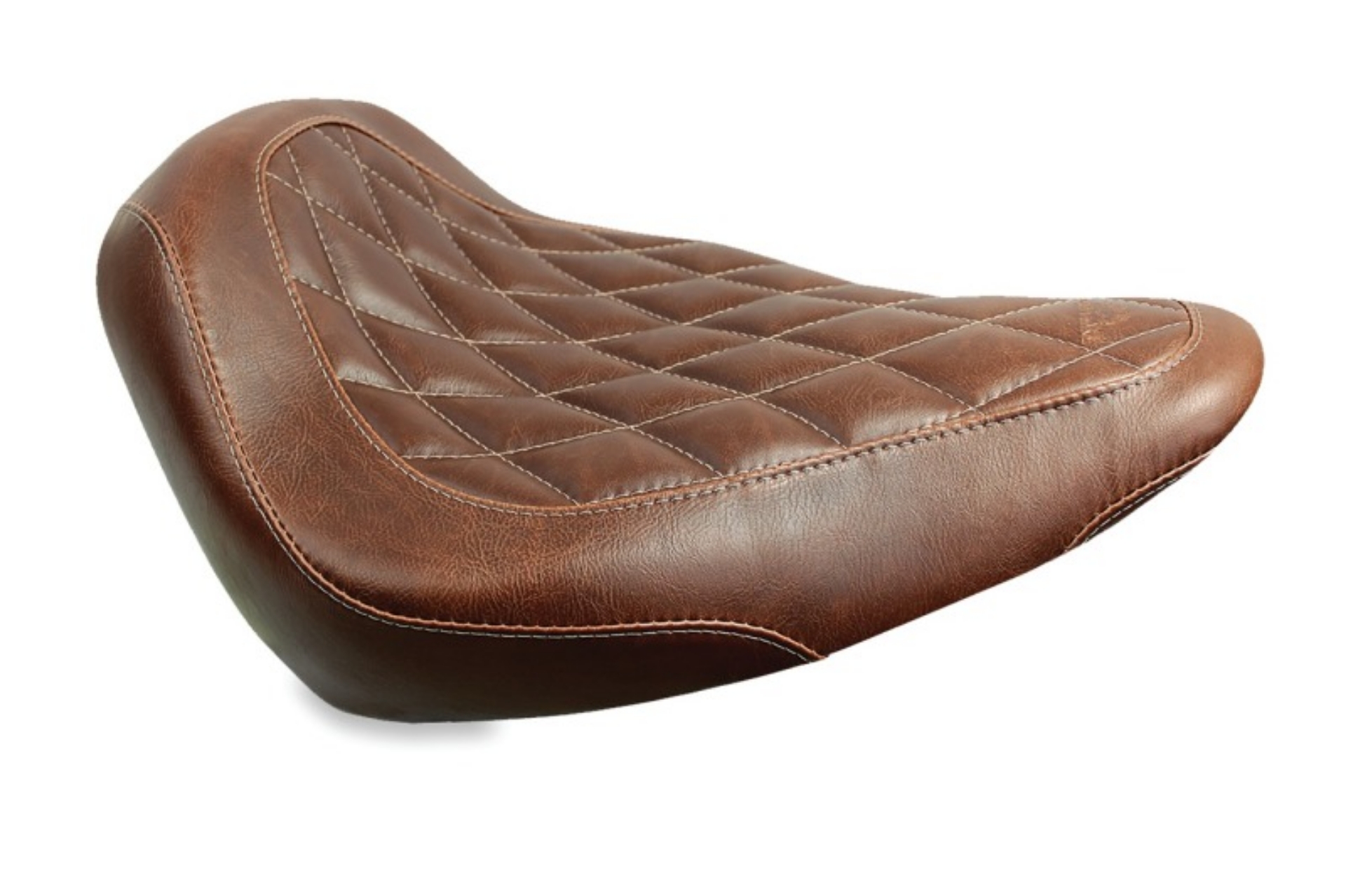 Picture of Mustang 00-15 Harley Softail Standard Rear Tire Wide Tripper Solo Seat w-Stitch - Distressed Brown