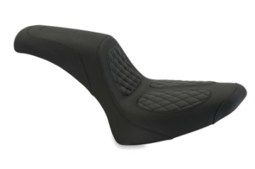 Picture of Mustang 84-06 Harley Standard Rear Tire Fastback 1PC Seat w- Diamond Stitch - Black