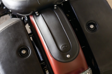 Picture of Mustang 18-21 Harley Softail Heritage, Deluxe Fender Bib Triple Stitch - Black