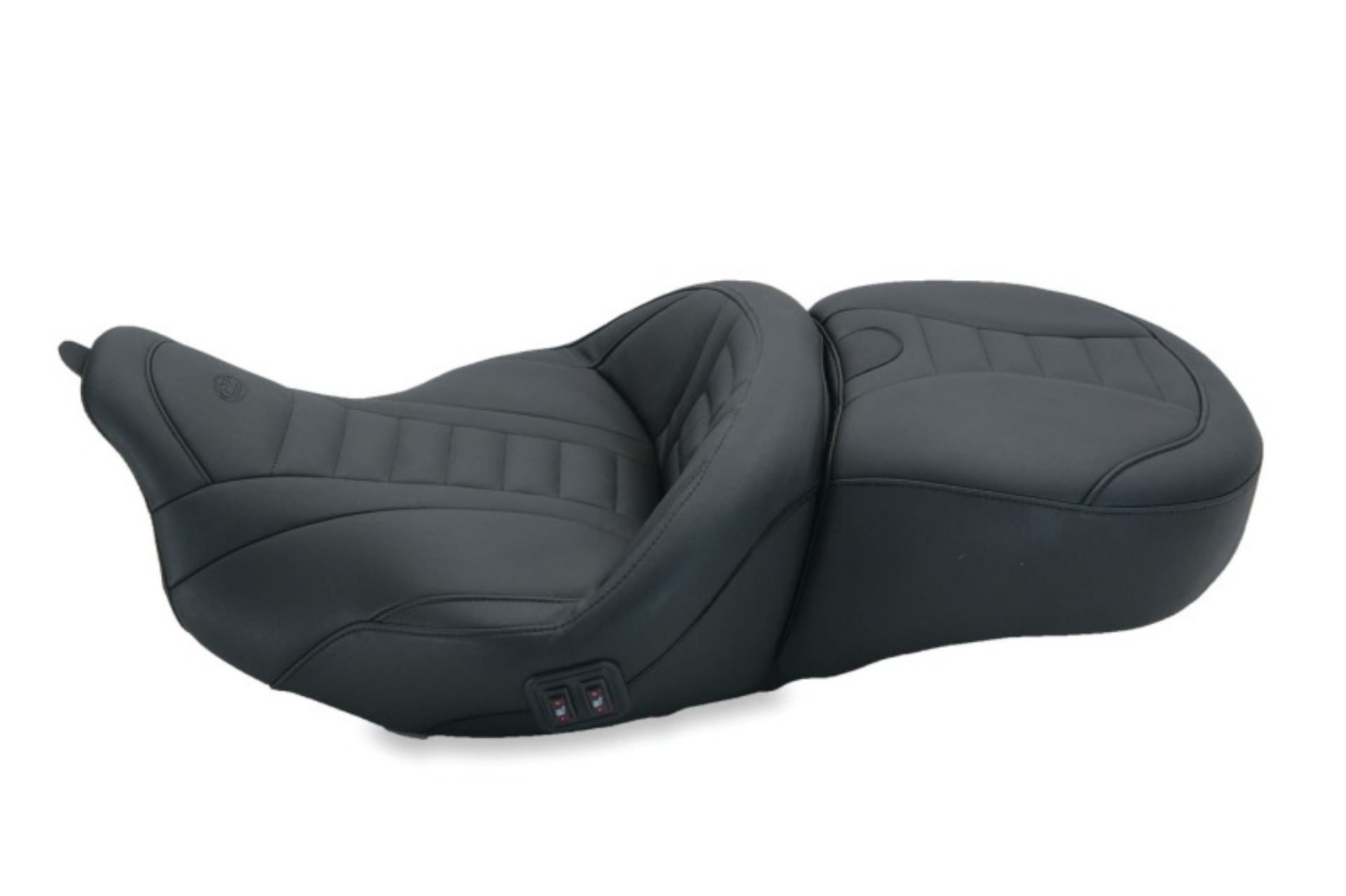 Picture of Mustang 08-21 Harley Electra Glide, Rd Glide, Rd King, Str Glide Heated 1PC Seat Deluxe-Black