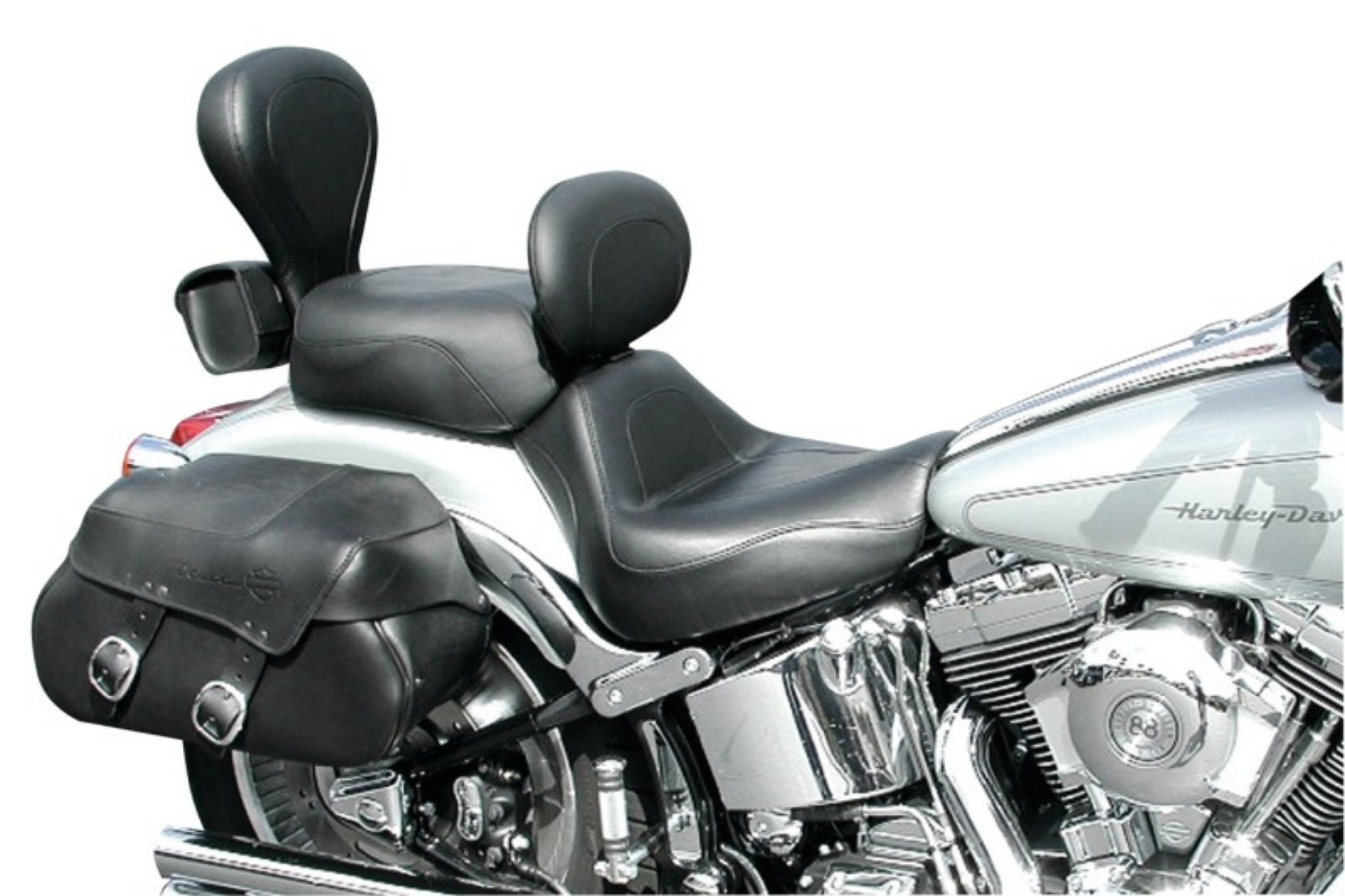 Picture of Mustang 00-07 Harley Softail Deuce Sissy Bar Pad 12 inch x 9 inch - Black