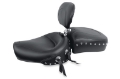 Picture of Mustang 82-03 Harley Sportster Wide Touring Solo Seat w-Driver Backrest Studs - Black