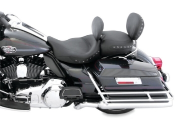 Picture of Mustang 08-21 Harley Electra Glide Standard Super Touring Recessed Passenger Seat - Black