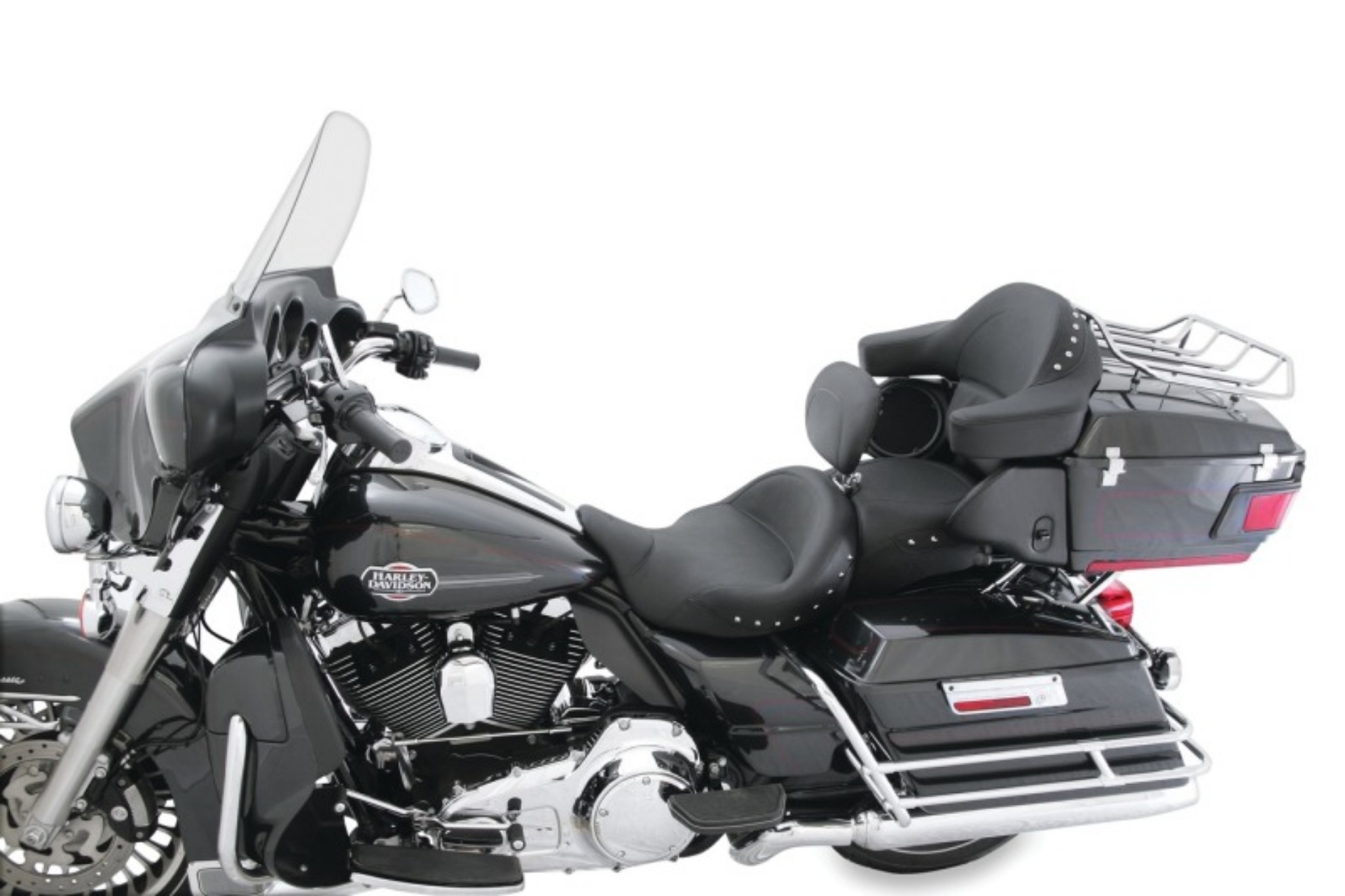 Picture of Mustang 08-21 Harley Electra, Rd Glide, Rd King Standard Super Touring Pass Seat w-Studs - Black