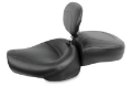 Picture of Mustang 82-03 Harley Sportster Wide Touring Solo Seat w-Driver Backrest - Black