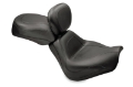 Picture of Mustang 00-07 Harley Softail Deuce Sport Touring Solo Seat w-Driver Backrest - Black