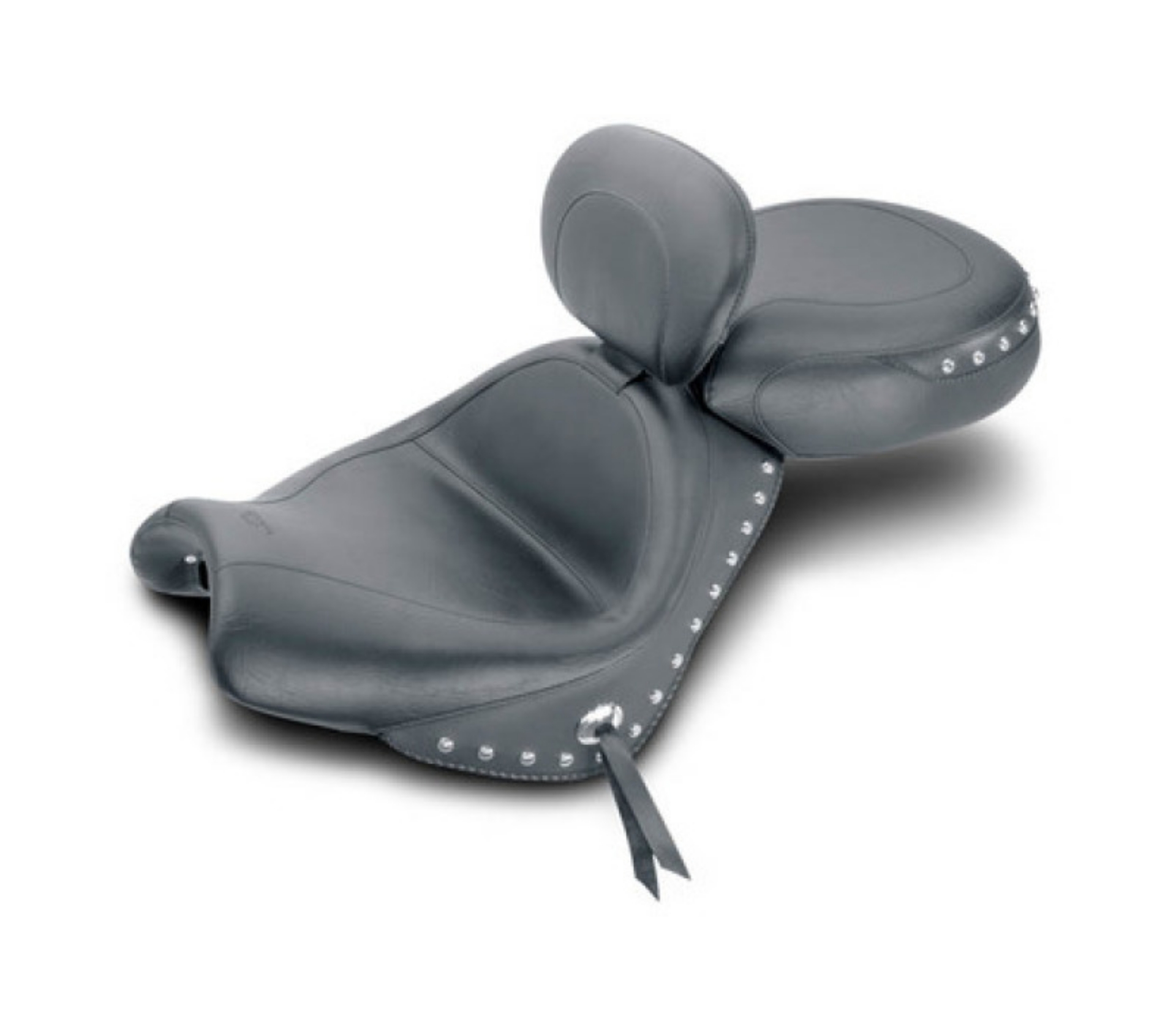 Picture of Mustang 02-08 Honda VTX1800 Retro, S ,T Wide Touring 2PC Seat w-Driver Backrest Studs - Black