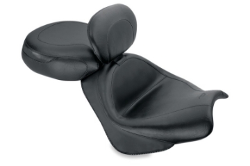 Picture of Mustang 02-08 Honda VTX1800 Retro, S, T Wide Touring 2PC Seat w- Driver Backrest - Black
