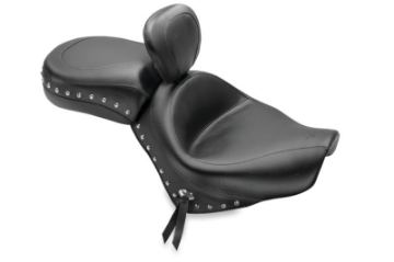 Picture of Mustang 04-21 Honda VT750 Aero Wide Touring 2PC Seat w-Driver Backrest Studs - Black