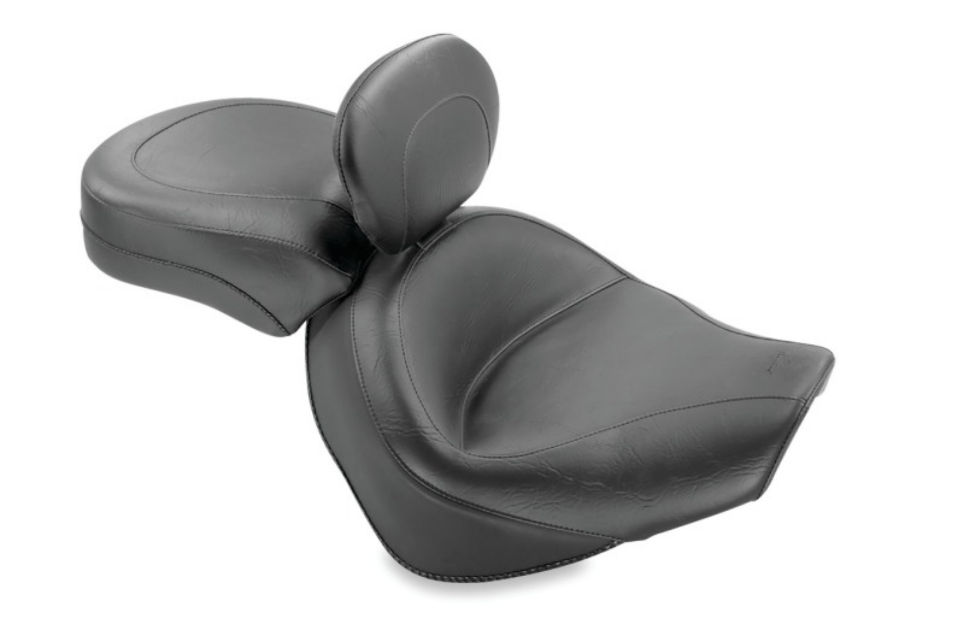Picture of Mustang 05-09 Suzuki Boulevard C90, C90T Standard Touring 2PC Seat w-Driver Backrest - Black