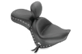 Picture of Mustang 06-21 Kawasaki Vulcan 900 Classic, Custom Touring 1PC Seat w-Driver Backrest Studs - Black