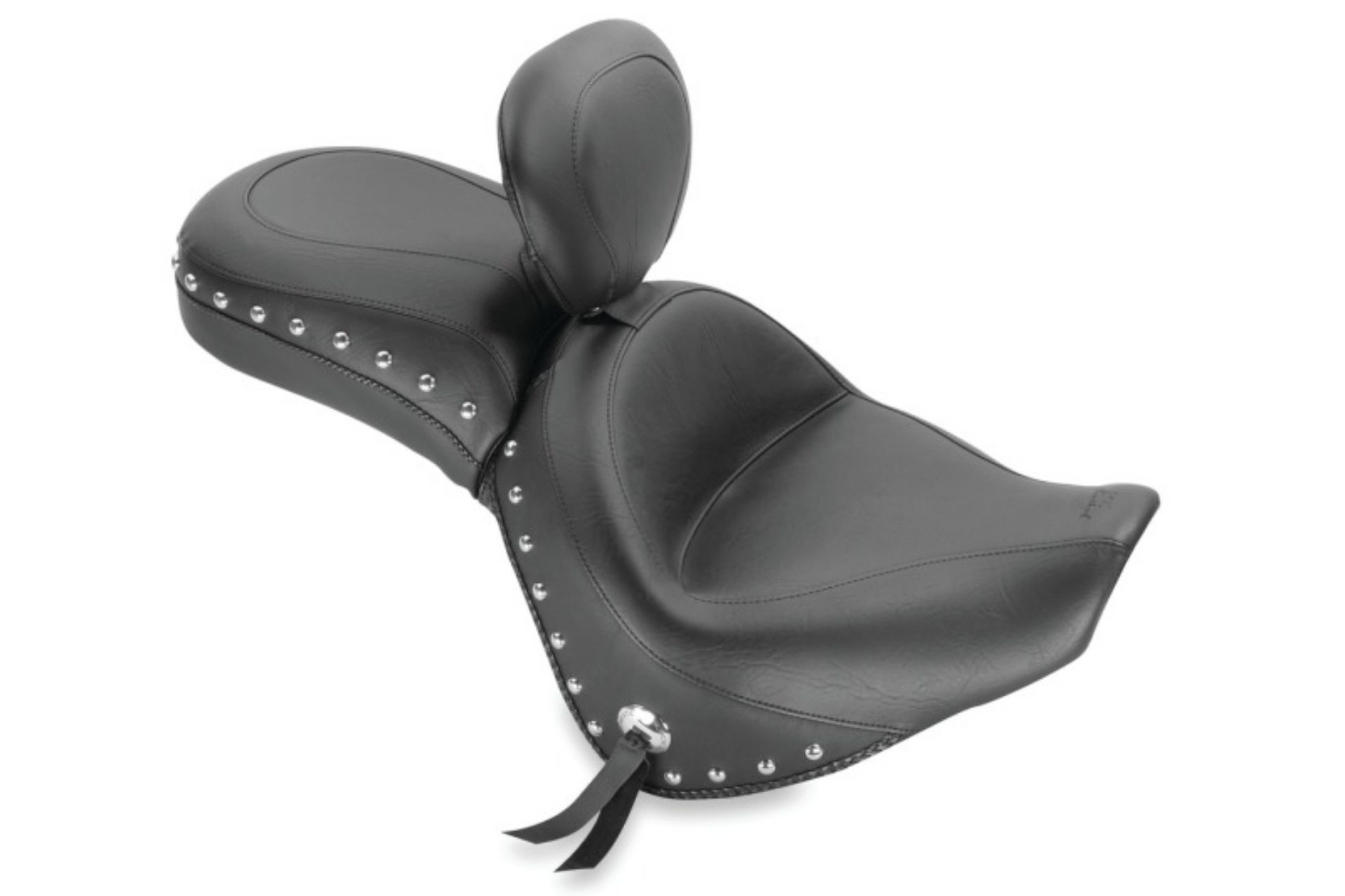 Picture of Mustang 06-21 Kawasaki Vulcan 900 Classic, Custom Touring 1PC Seat w-Driver Backrest Studs - Black