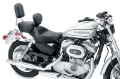 Picture of Mustang 04-21 Harley Sportster Wide Touring Solo Seat w-Driver Backrest - Black
