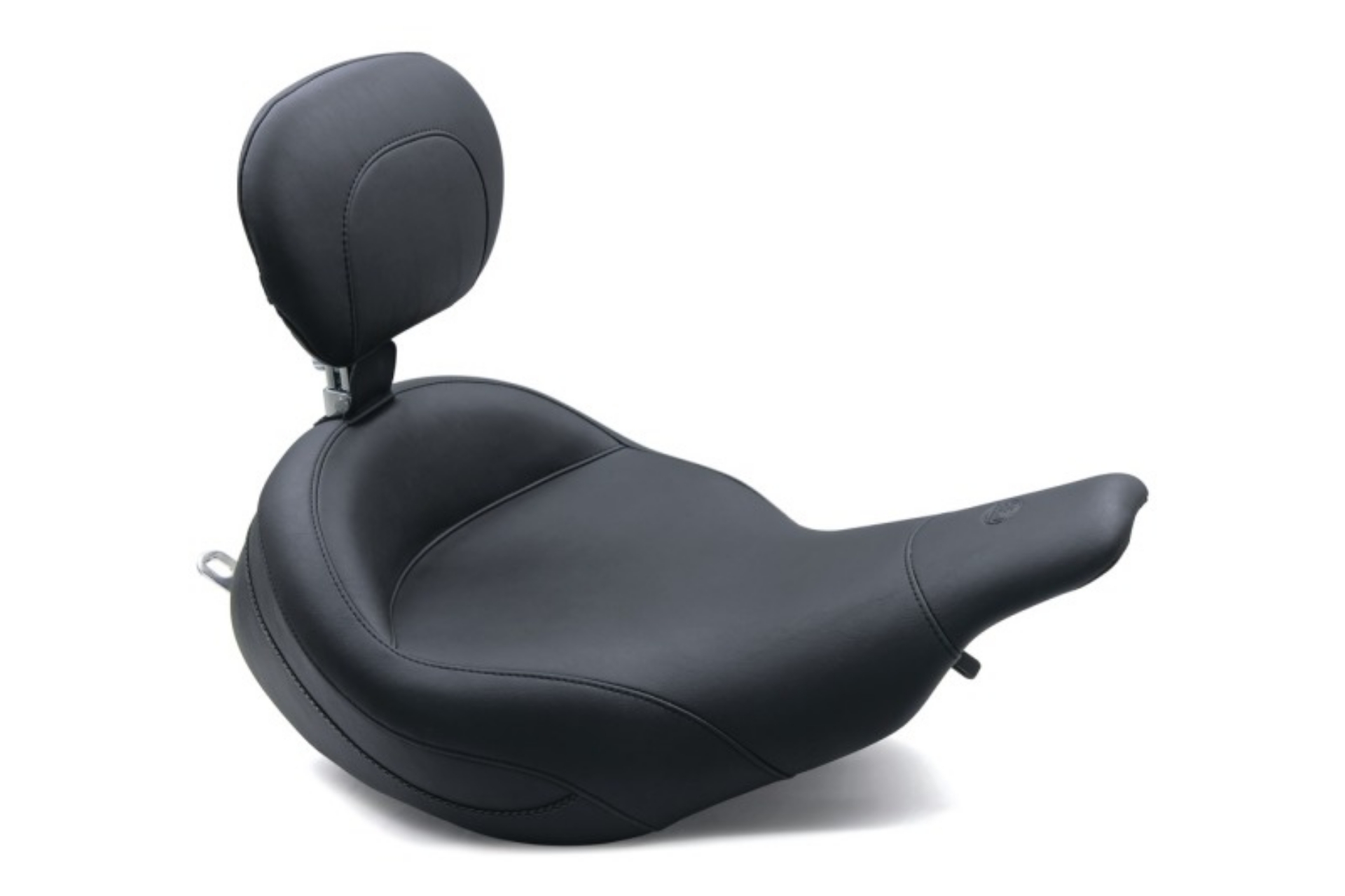 Picture of Mustang 97-07 Harley Electra Glide, Rd Glide Super Touring Solo Seat w-Driver Backrest - Black