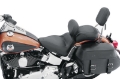Picture of Mustang 06-17 Harley Softail Wide Tire 200mm Sport Touring Solo Seat w-Driver Backrest - Black
