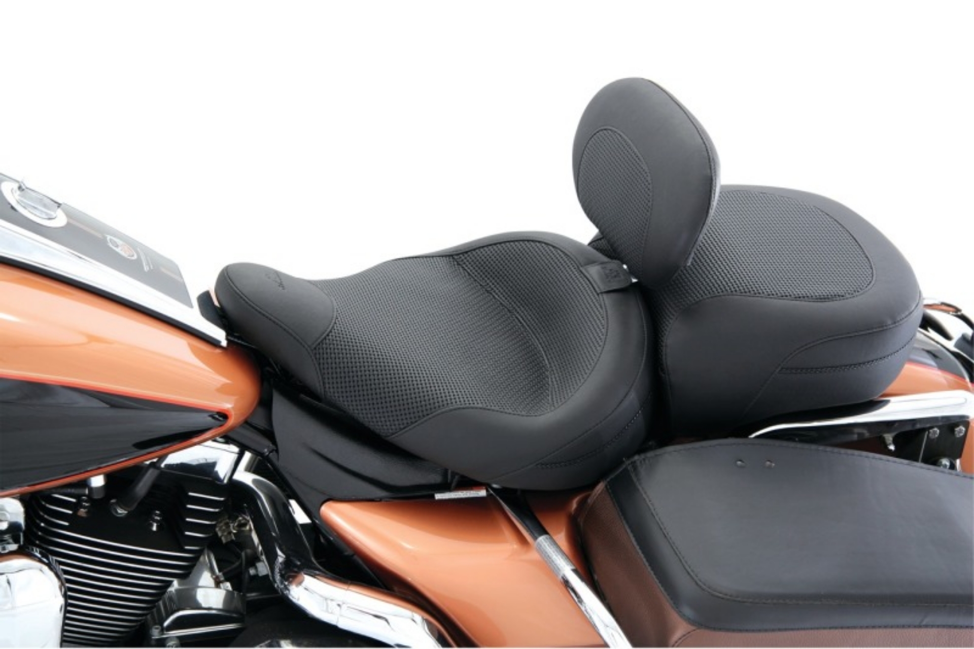 Picture of Mustang 83-21 Harley Electra Glide,Rd King Police Std Tour Solo Seat w-DBR Textured - Black
