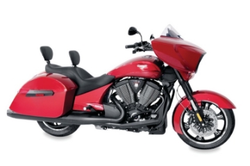 Picture of Mustang 10-17 Victory Cross Roads, Cross, Hard-Ball, Magnum Touring 1PC Seat w-DBR  - Black