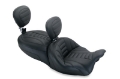 Picture of Mustang 15-21 Harley Freewheeler Std Touring Deluxe 1PC Seat w-Driver and Passenger Backrest - Black