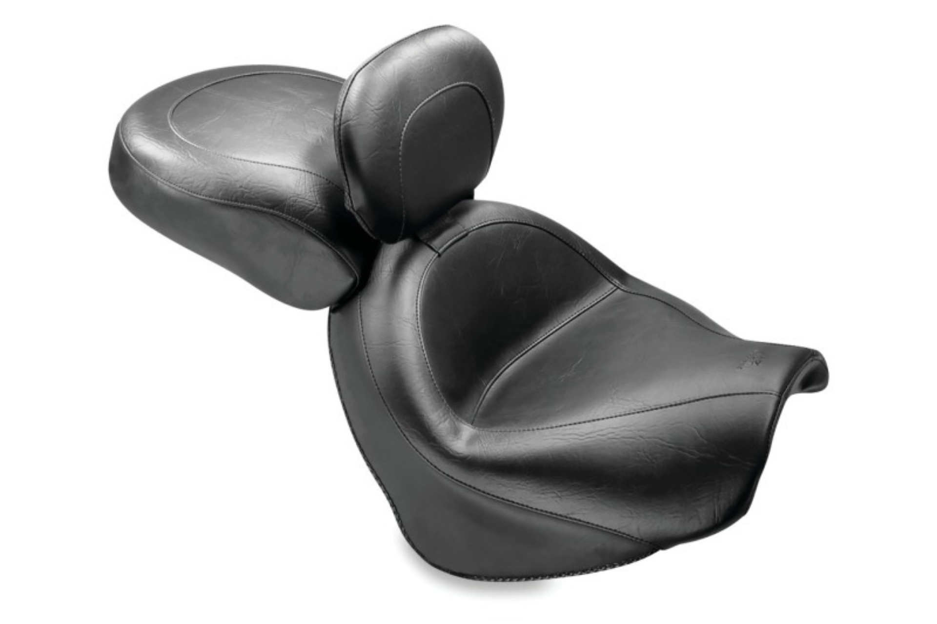 Picture of Mustang 09-21 Suzuki Boulevard C50-C50T Standard Touring 2PC Seat w-Driver Backrest - Black