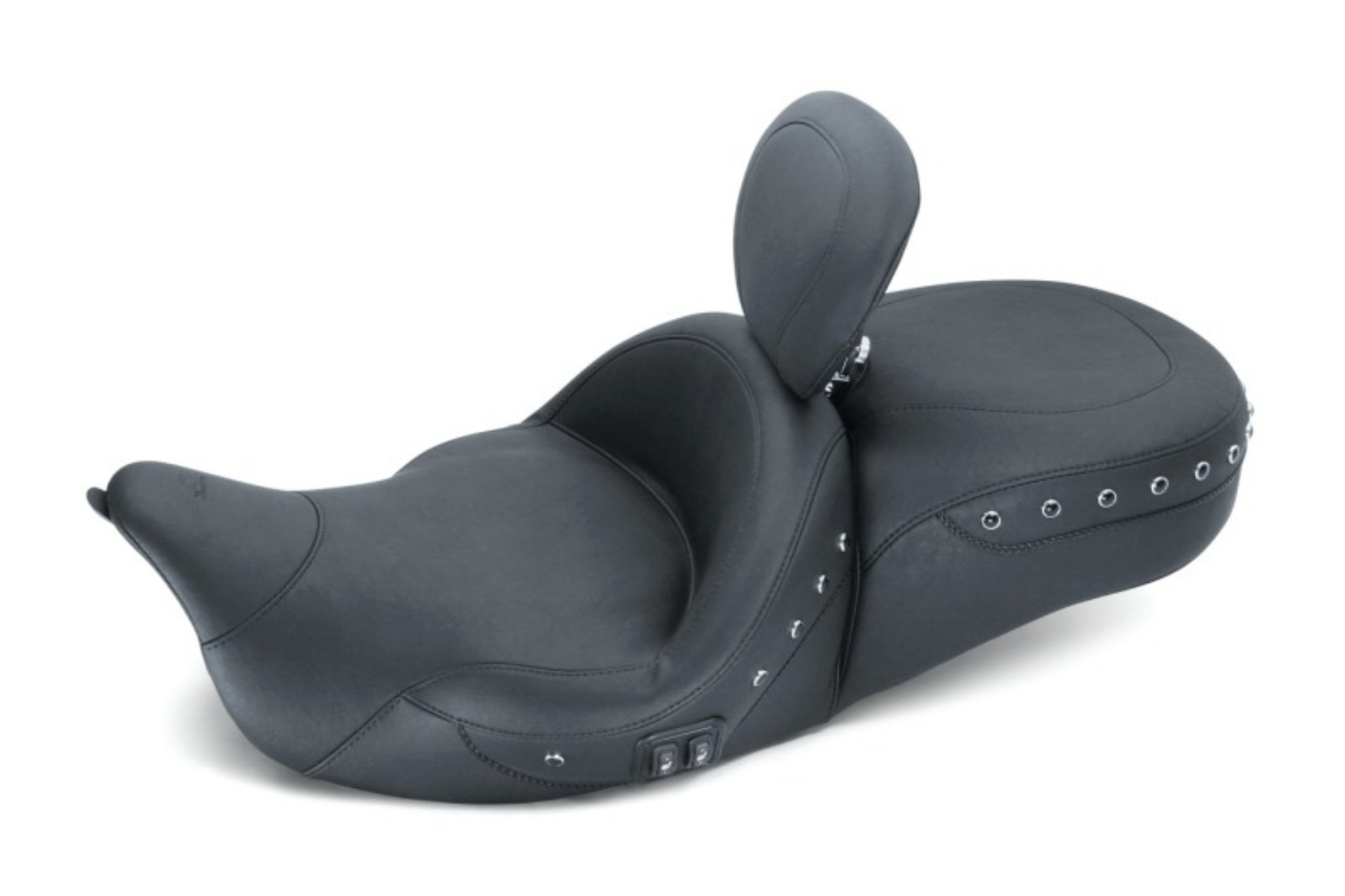 Picture of Mustang 08-21 Harley Electra Glide,Rd Glide,Rd King,Str Glide Touring Heated 1PC Seat Pearls-Black