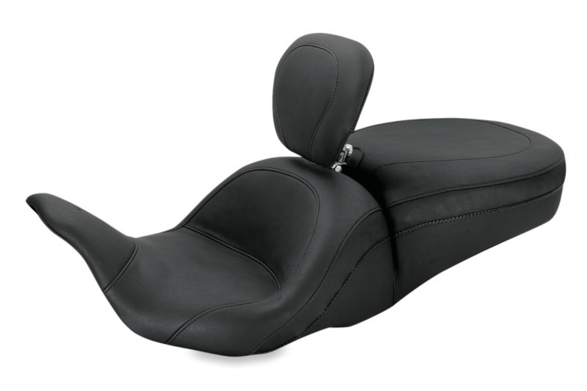 Picture of Mustang 08-21 Harley Electra Glide, Rd Glide, Rd King, Str Glide Lowdown 1PC Seat w-DBR - Black