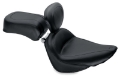 Picture of Mustang 00-15 Harley Softail Standard Rear Tire Standard Touring Solo Seat w-Driver Backrest - Black