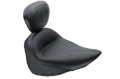 Picture of Mustang 84-06 Harley Standard Rear Tire Standard Touring Solo Seat w-Driver Backrest - Black