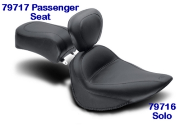 Picture of Mustang 84-06 Harley Standard Rear Tire Standard Touring Passenger Seat - Black
